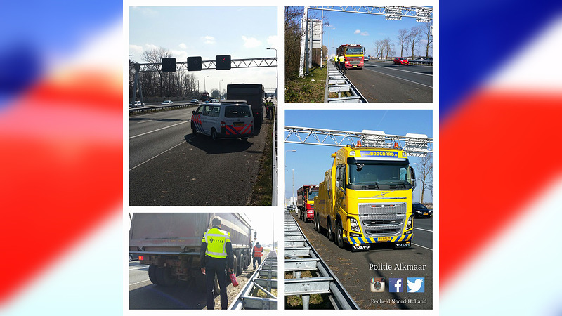Politiestudenten schieten op A9 chauffeur met brandende rem te hulp