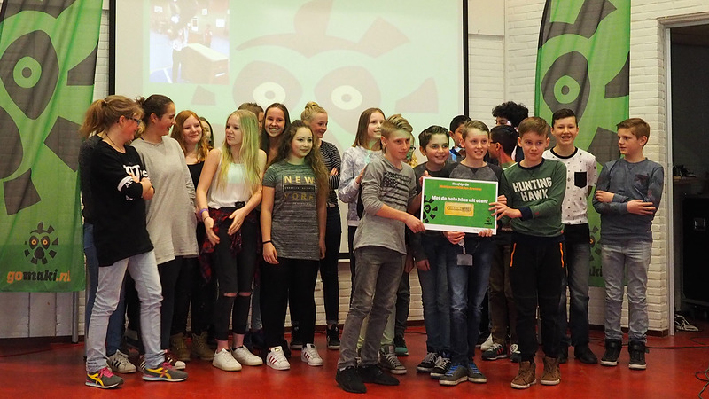 V1J gezondste klas tijdens Makigame op Jan Arentz