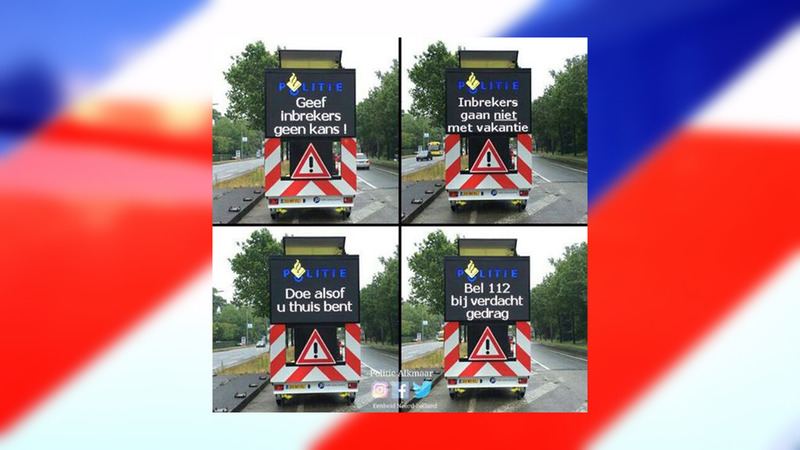 Politie zet tekstkarren in voor inbraakpreventie