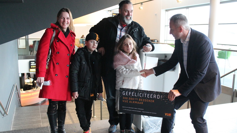 Vue Alkmaar verwelkomt 300.000ste bezoeker