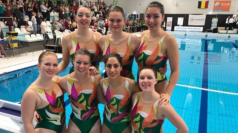 DAW-ploeg zesde plaats op NK Synchroonzwemmen