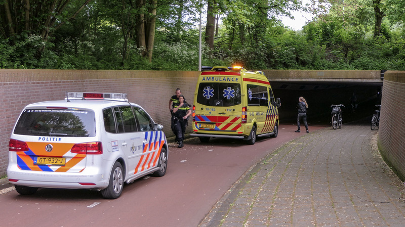 Frontale aanrijding in fietserstunnel Rekerdijk