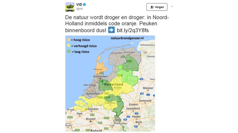 Hoog risico op natuur- en bermbranden