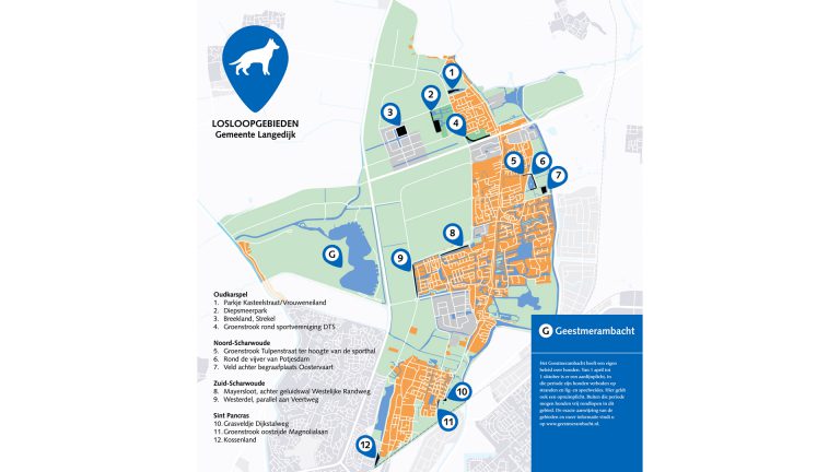 Dertien losloopgebieden voor honden in Langedijk