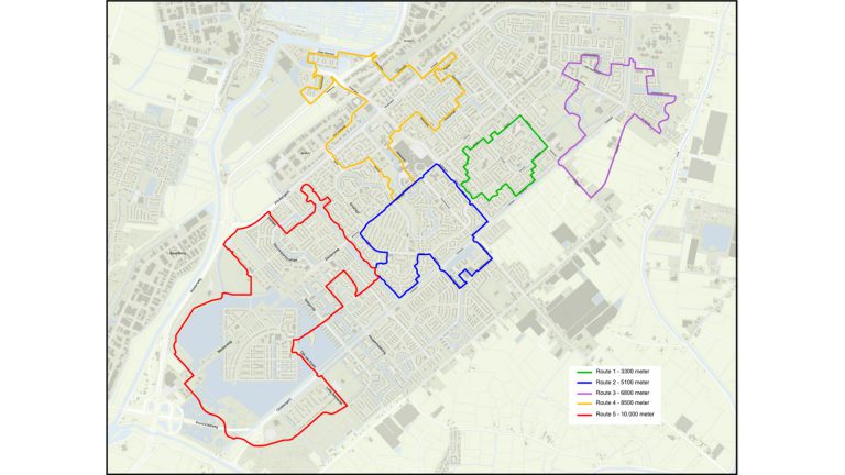 Hardlooprondjes van 3,3 tot 10 kilometer in Heerhugowaard