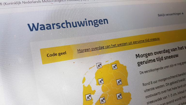 Code geel: KNMI waarschuwt voor sneeuwval
