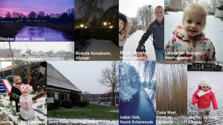 Zo zag de regio er dinsdag uit in de eerste sneeuw van 2019