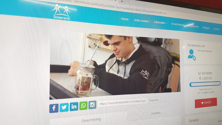 Gehandicapte Robin kan niet zonder eigen invalidebus