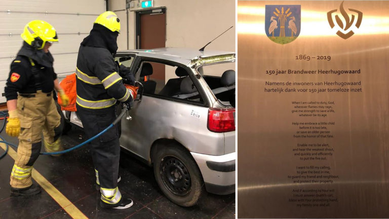 Waardse raad met bijzonder cadeau langs bij 150-jarige brandweerkorps