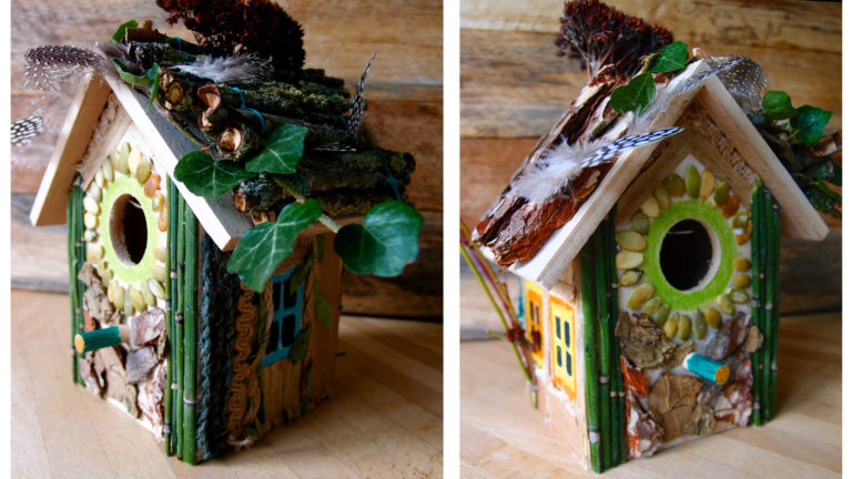 Vogelhuisjes versieren op de maandelijkse Kindermiddag van Hortus Alkmaar ?