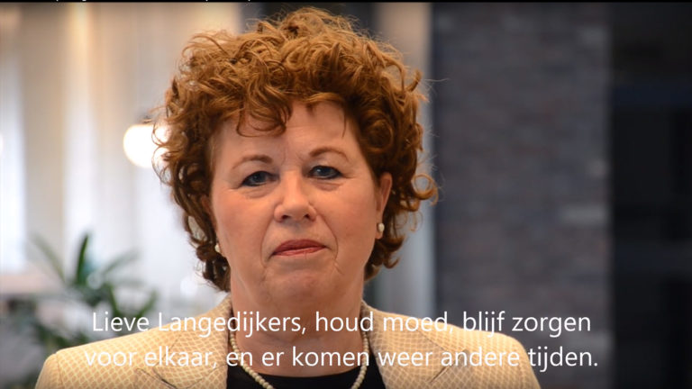 Videoboodschap burgemeester Kompier: “We zijn supertrots op hoe u het doet tot nu toe”