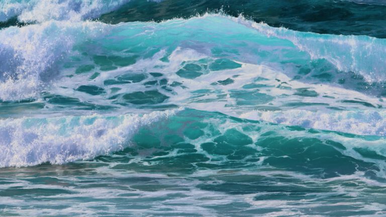 Galerie exposeert elf brandingen geschilderd op canvas door Erika Toliusis ๐