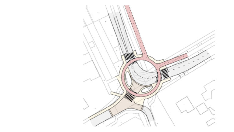 Gemeenteraad Bergen kiest voor fietsrotonde op kruising Laanweg-Sportlaan in Schoorl