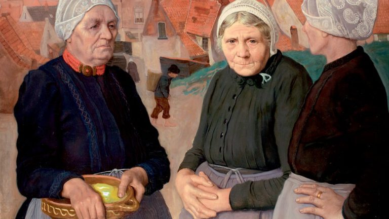 Schilderij ’Vissersvrouwen’ is woensdag weer terug in Egmond aan Zee