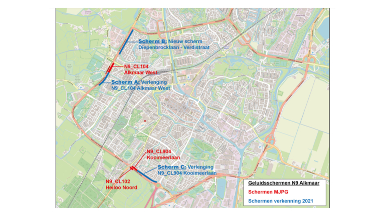 Extra geluidschermen langs N9 kosten tussen 4 en 7,9 miljoen euro; geld is niet beschikbaar