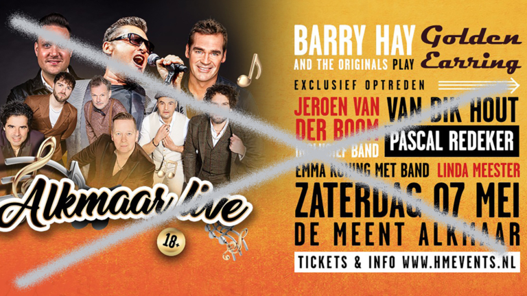 Festival Alkmaar Live zaterdag afgelast na tegenvallende kaartverkoop