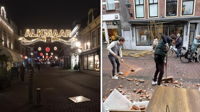 Sfeerverlichting Ritsevoort rukt stuk gevel uit muur: “We zijn superblij dat er niemand liep”