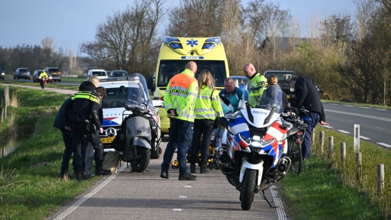 Frontale botsing op fietspad langs N203