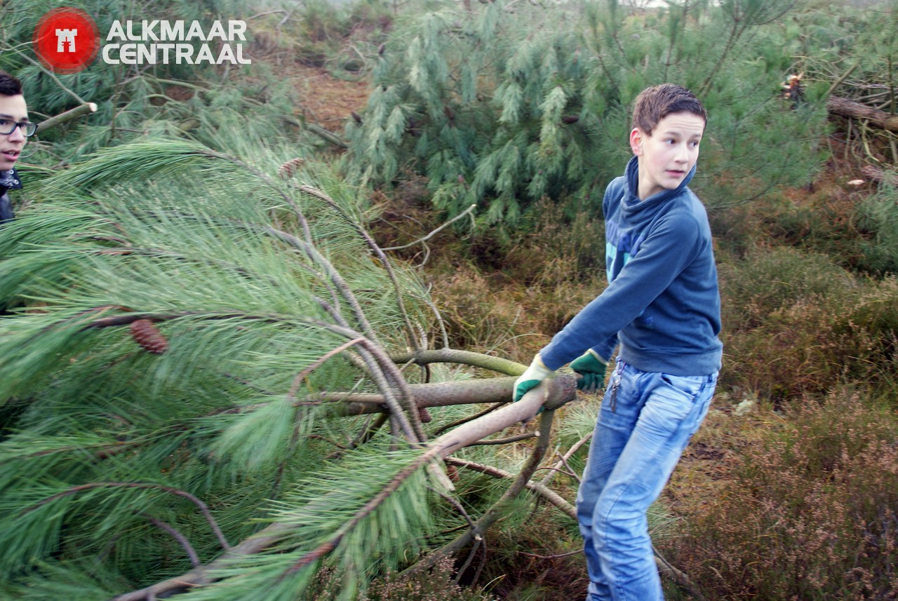 PCC-leerlingen aan het werk in Schoorlse duinen (FOTO's)